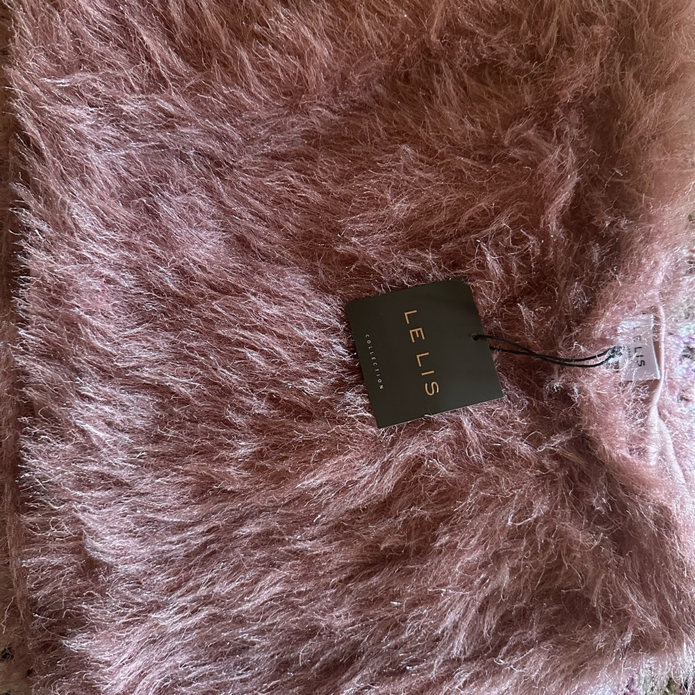 Le Lis Pink Fuzzy Mini Skirt